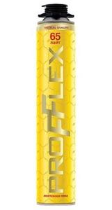 Фото Profflex Pro Yellow 65 Lite Монтажная пена (летняя, пистолетная, 850 мл)