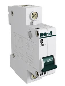 Фото DEKraft ВА-101 11058DEK Автоматический выключатель однополюсный 40А (4.5 кА, C)