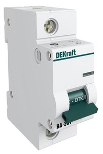 Фото DEKraft ВА-201 13002DEK Автоматический выключатель однополюсный 80А (10 кА, C)