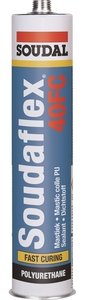 Фото Soudal Soudaflex 40 FC 103847 Полиуретановый клей-герметик быстрого отверждения (серый, 310 мл)