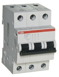 Фото ABB SH203L 2CDS243001R0104 Автоматический выключатель трехполюсный 10А (4.5 кА, C)