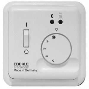 Фото Eberle FRe 525 22 Термостат для теплых полов +10…+50°С (10 А, 230 В, в сборе, скрытая установка, белый)