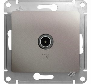 Фото Schneider Electric Glossa GSL001293 Розетка телевизионная (TV, под рамку, скрытая установка, платина)