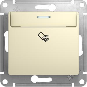Фото Schneider Electric Glossa GSL000269 Выключатель для ключ-карты с подсветкой (10 А, под рамку, скрытая установка, бежевый)