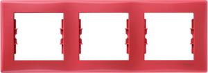 Фото Schneider Electric Sedna SDN5800541 Рамка 3-постовая (горизонтальная, красная)