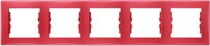 Фото Schneider Electric Sedna SDN5800941 Рамка 5-постовая (горизонтальная, красная)