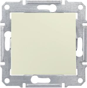 Фото Schneider Electric Sedna SDN0200247 Выключатель одноклавишный двухполюсный (16 А, под рамку, скрытая установка, бежевый)