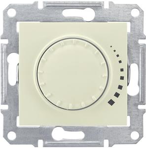 Фото Schneider Electric Sedna SDN2200647 Светорегулятор поворотный (325 Вт, R+C, под рамку, скрытая установка, бежевый)
