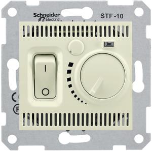 Фото Schneider Electric Sedna SDN6000347 Термостат для теплых полов +5…+50°С (10 А, 220 В, под рамку, скрытая установка, бежевый)