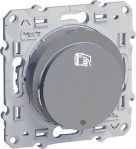 Фото Schneider Electric Odace S53R283 Выключатель для ключ-карты (10 А, под рамку, индикация, скрытая установка, алюминий)