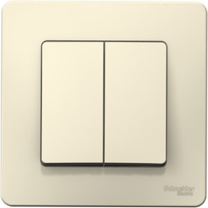 Фото Schneider Electric Blanca BLNVS006502 Выключатель двухклавишный (6 А, в сборе, скрытая установка, молоко)