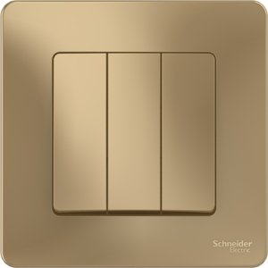 Фото Schneider Electric Blanca BLNVS100504 Выключатель трехклавишный (10 А, в сборе, скрытая установка, титан)