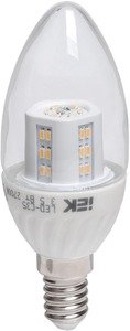 Фото IEK LL-C35-4-230-27-E14-CL Лампа светодиодная PRO C35 свеча 3.5Вт 260Лм 230В 2700К E14 (коробка)