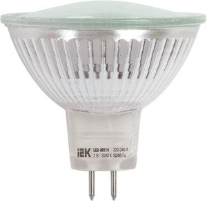 Фото IEK LLP-MR16-5-230-40-GU5 Лампа светодиодная PRO MR16 софит 5Вт 350Лм 230В 4000К GU5.3 (блистер)