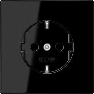 Фото Jung LS990 LS520SW Розетка с заземляющим контактом (16 А, под рамку, скрытая установка, черный)