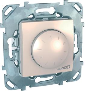 Фото Schneider Electric Unica MGU5.512.25ZD Светорегулятор поворотный (1000 Вт, R+L, под рамку, скрытая установка, бежевый)