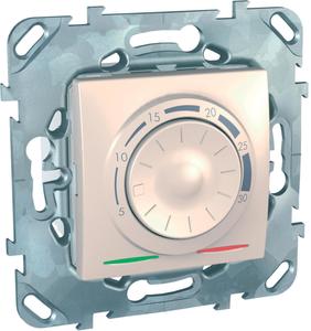 Фото Schneider Electric Unica MGU5.501.25ZD Термостат электронный +5…+30°С (8 А, 230 В, встроенный термодатчик, под рамку, скрытая установка, бежевый)
