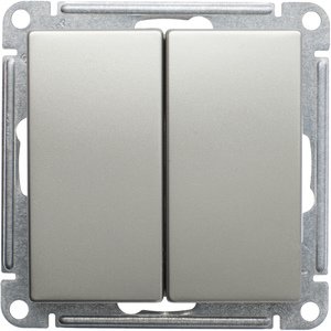 Фото Schneider Electric W59 VS510-252-4-86 Выключатель двухклавишный (10 А, под рамку, скрытая установка, шампань)