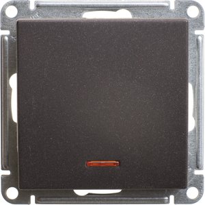 Фото Schneider Electric W59 VS610-157-6-86 Переключатель одноклавишный (10 А, под рамку, подсветка, скрытая установка, черный бархат)