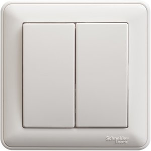 Фото Schneider Electric W59 VS610-256-18 Переключатель двухклавишный (10 А, в сборе, скрытая установка, белый)