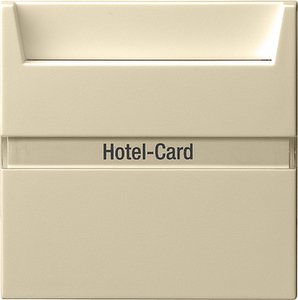Фото Gira System55 014001 Выключатель для ключ-карты (10 А, индикация, под рамку, скрытая установка, кремовый глянцевый)