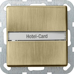 Фото Gira System55 0140603 Выключатель для ключ-карты (10 А, индикация, под рамку, скрытая установка, бронза)
