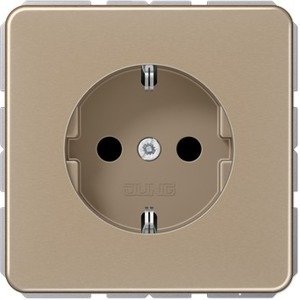 Фото Jung CD500 CD1520GB Розетка с заземляющим контактом (16 А, под рамку, скрытая установка, бронзовая)