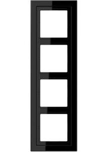 Фото Jung LS-design LSD984SW Рамка 4-постовая (универсальная, черная)