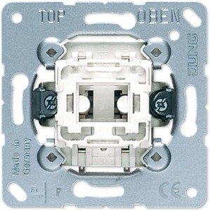 Фото Jung 531U Выключатель однокнопочный (10 А, с возм. подсветки, механизм, с/у)