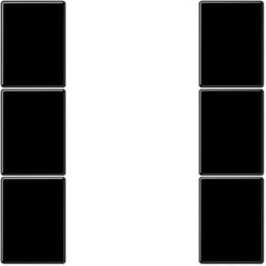 Фото Jung LS LS503TSASW Комплект клавиш 3 группы для кнопочного модуля (черный)