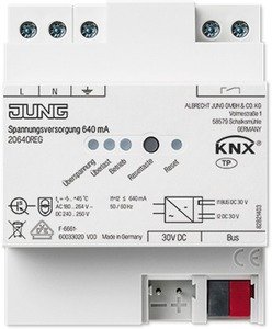 Фото Jung 20640REG Блок питания KNX (640 мА)