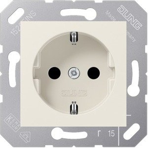 Фото Jung CD500 CD5120BF Розетка для откидной крышки с заземляющим контактом (16 А, под рамку, скрытая установка, слоновая кость)