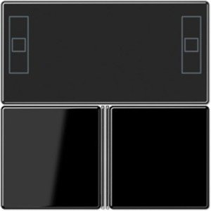 Фото Jung A4093TSASW Набор накладок для комнатного контроллера (черный)