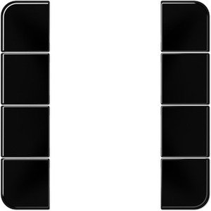 Фото Jung CD CD504TSASW Комплект клавиш 4 группы для кнопочного модуля (черный)