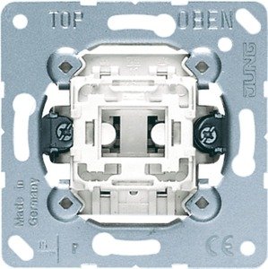 Фото Jung 501-20U Выключатель одноклавишный однополюсный (20 А, механизм, с/у)
