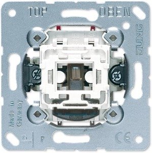 Фото Jung 502KOU Выключатель контрольный двухполюсный (10 А, механизм, индикация, с/у)