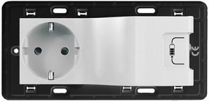 Фото Legrand Valena Allure 753110 Розетка с заземляющим контактом (16 А, USBx1 шт, под рамку, скрытая установка, винтовые зажимы, белый)