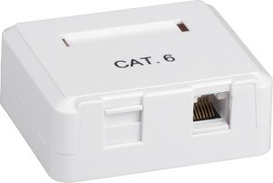 Фото IEK CS2-1C6U-22 ITK Настенная инф.розетка RJ-45, кат.6, 2-порта