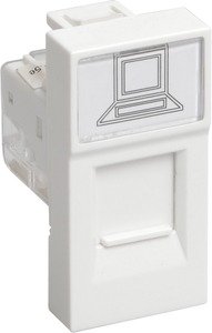 Фото IEK CKK-40D-RI1-K01 Розетка информационная RJ-45 UTP кат.5e, 1 модуль. РКИ-10-00-П