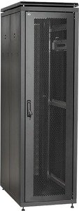 Фото IEK LN05-24U61-P ITK Шкаф сетевой 19" LINEA N 24U 600х1000 мм перфорированная передняя дверь черный