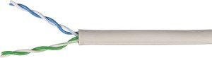 Фото IEK LC1-C5E02-111 ITK Кабель связи витая пара U/UTP, кат.5E 2х2х24AWG solid, PVC, 500м, серый