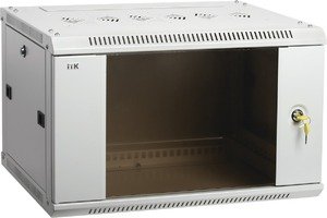 Фото IEK LWR3-12U64-GF ITK Шкаф LINEA W 12U 600x450 мм дверь стекло, RAL7035