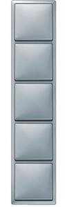 Фото Schneider Electric Merten Artec MTN481560 Рамка 5-постовая (универсальная, алюминий)