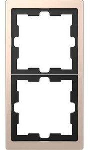 Фото Schneider Electric Merten D-Life MTN4020-6551 Рамка 2-постовая (универсальная, шампань)