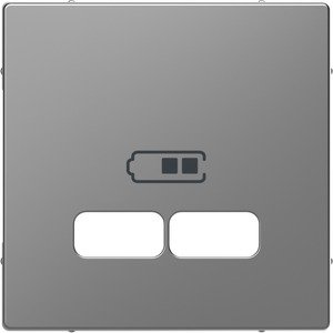 Фото Merten D-Life MTN4367-6036 Крышка розетки USB (USB, нержавеющая сталь)