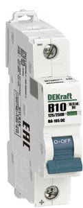Фото DEKraft ВА-105 13354DEK Автоматический выключатель однополюсный 10А (10 кА, B)