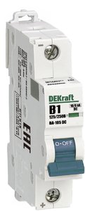 Фото DEKraft ВА-105 13350DEK Автоматический выключатель однополюсный 1А (10 кА, B)