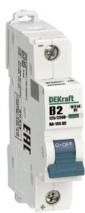 Фото DEKraft ВА-105 13351DEK Автоматический выключатель однополюсный 2А (10 кА, B)