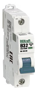 Фото DEKraft ВА-105 13358DEK Автоматический выключатель однополюсный 32А (10 кА, B)