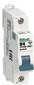 Фото DEKraft ВА-105 13352DEK Автоматический выключатель однополюсный 4А (10 кА, B)